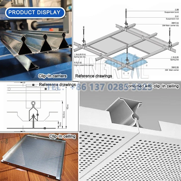 5-Aluminum triangle tee carrier ceiling production line